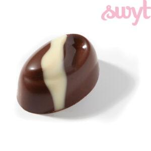 Pure chocolade bonbon met kaneel vulling